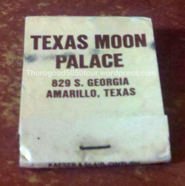 47 Texas Moon Palace Matchbook